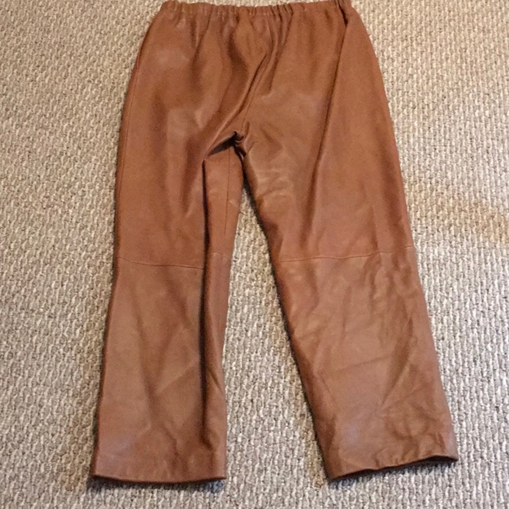 NWOT, NORDSTROM, XLpetite, Camel color, faux leather pants with side hip pockets